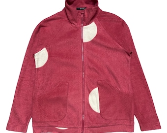 Vintage Y's for Men Yohji Yamamoto V-neck Gray & Red Striped Wool