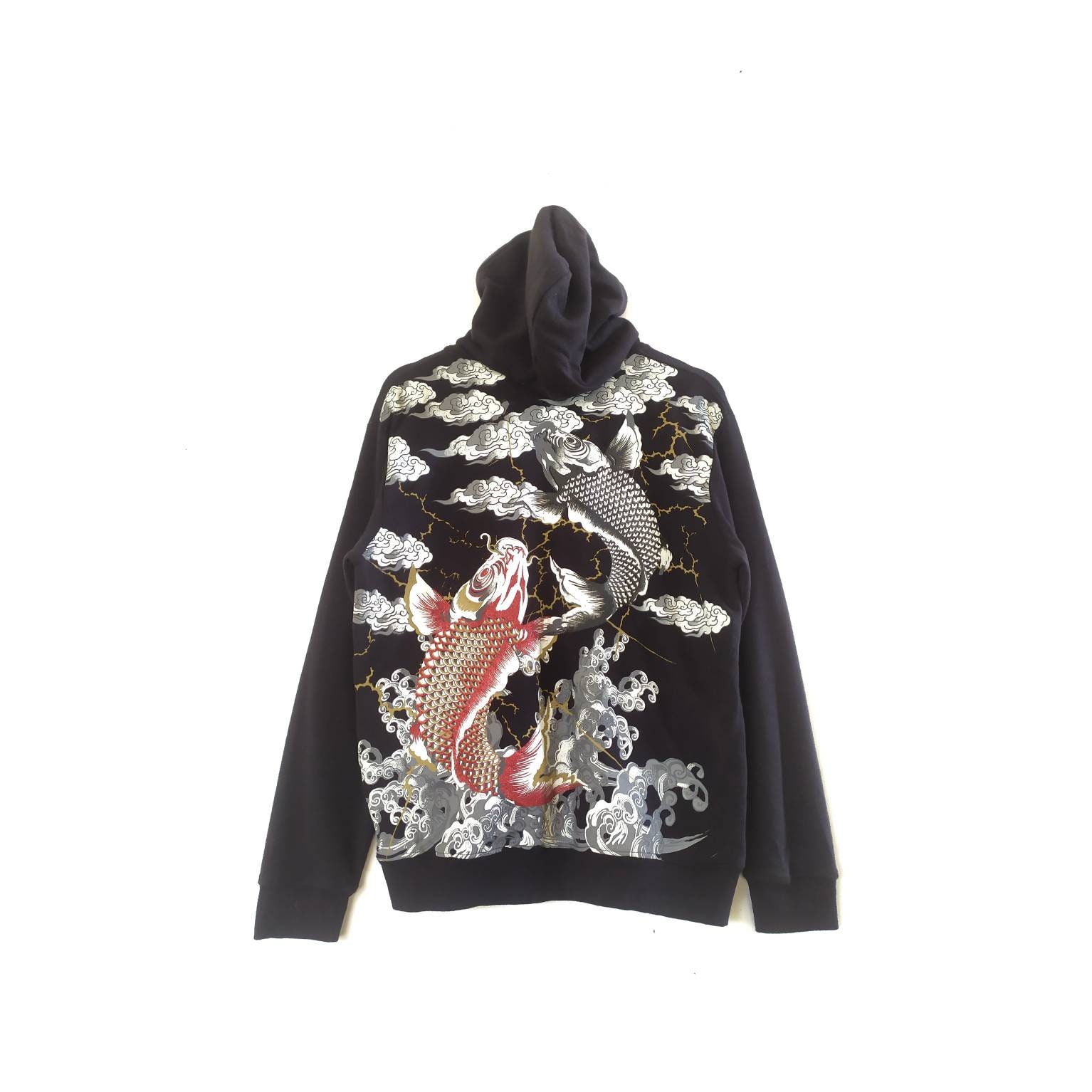 【COSYHARU】Crack Printing Over Hoodie KUSIKOHC - BURN PRINT ZIP-UP FLEECE HOODIE | HBX - Globally
