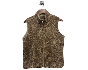Ralph Lauren Paisley Leather Vest