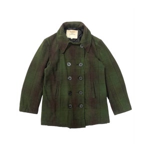 Jaqueta vintage de lã Peacoat da Marinha dos EUA dos anos 80