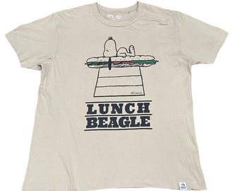 Uniqlo UT x Peanuts Snoopy "Lunch Beagle" Tee Beige S