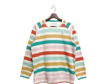 Sudadera vintage con rayas y bloques de color de Tsumori Chisato Sleep, talla M