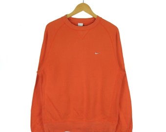 Vintage Y2K Nike Swoosh Small Logo Sweatshirt Crewneck Embroidered Crewneck Pullover Jumper Size L