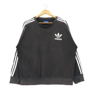Adidas Trefoil 3 Stripes Classic Crewneck Pullover Jumper Sweatshirt