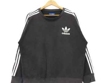 Adidas Trefoil 3 Stripes Classic Crewneck Pullover Jumper Sweatshirt