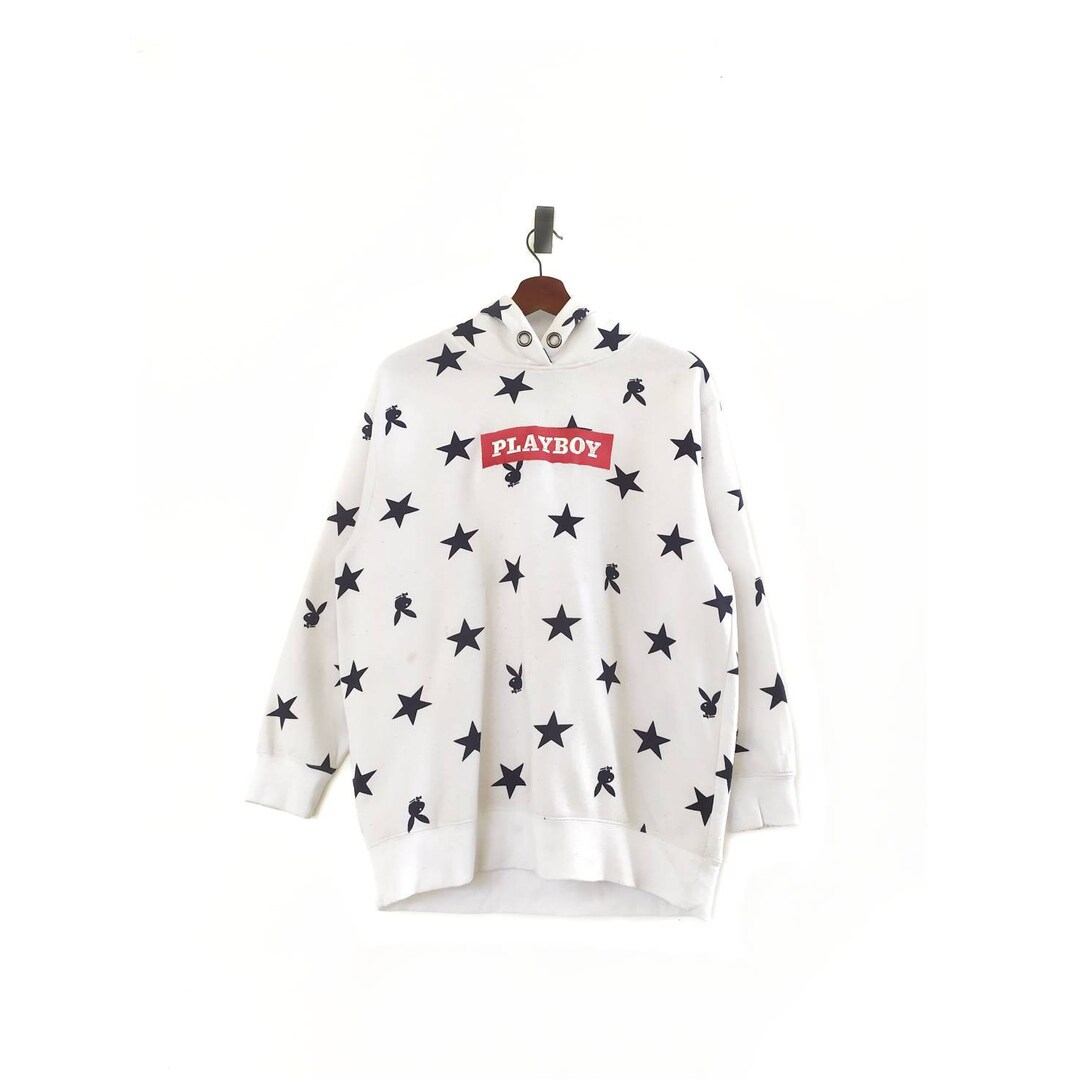 Playboy Box Logo All Over Print Hoodie Sweatshirt - Etsy