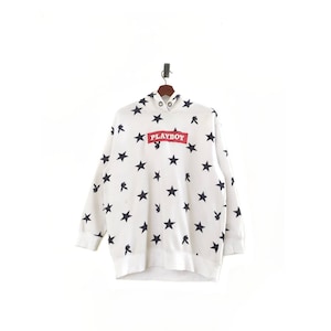 Playboy Box Logo All Over Print Hoodie Sweatshirt
