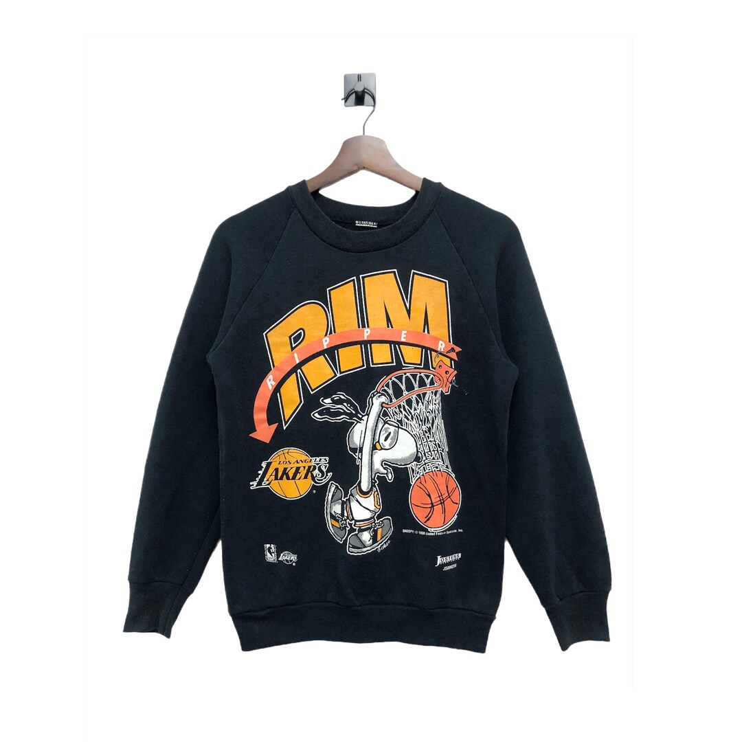 Vintage 90s Rim Ripper Peanuts X Lakers Sweatshirt Size S - Etsy