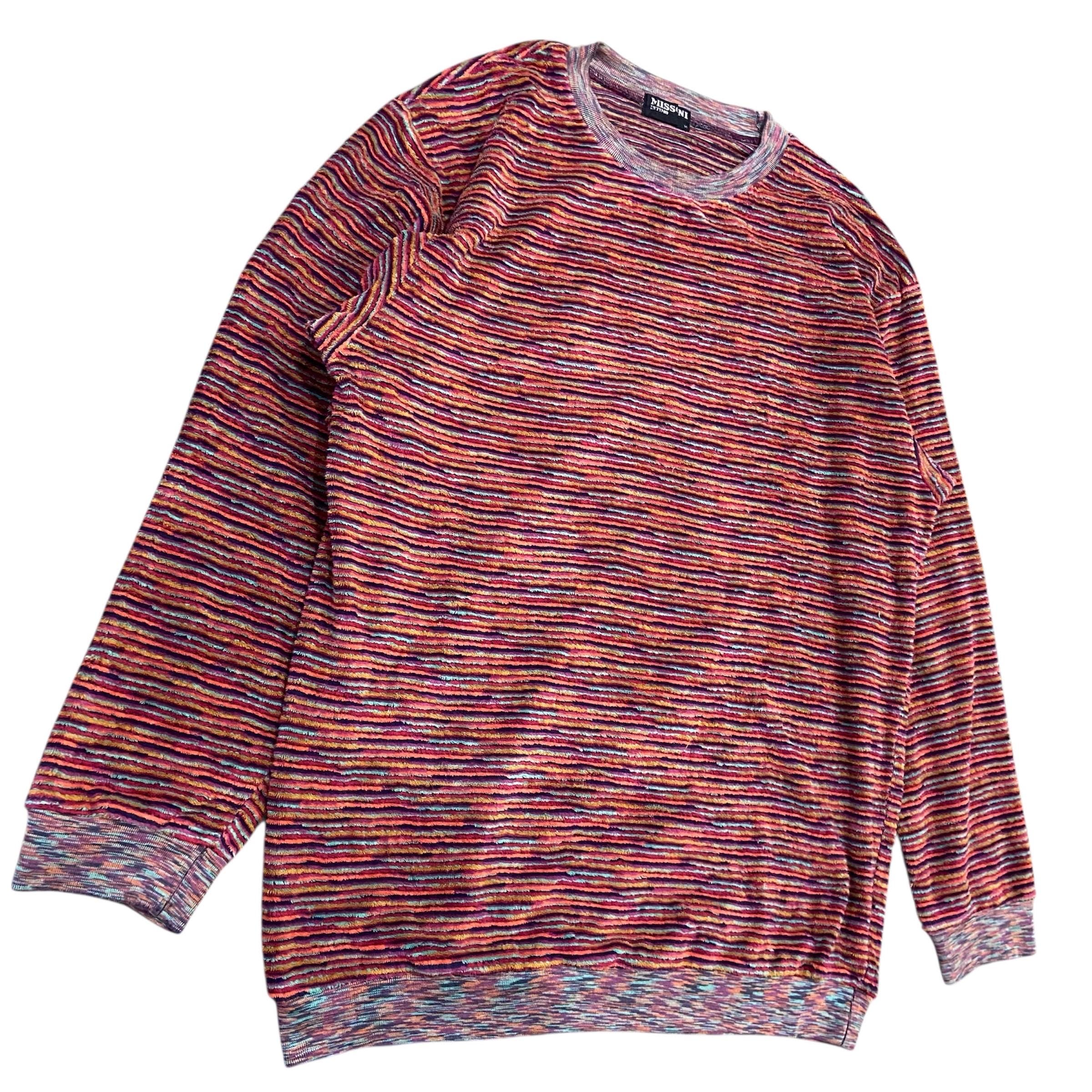 Vintage 90s/y2k Missoni Terry Cloth Loungewear Top | Long Sleeve