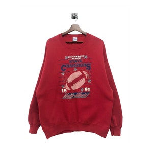 Bluza oversize z nadrukiem Vintage Minnesota State Champions