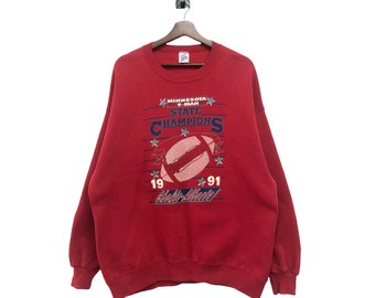 Sudadera vintage de gran tamaño de los campeones del estado de Minnesota