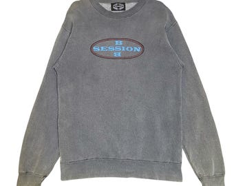 Vintage 90s Big Session Sunfaded Crewneck Sweatshirt size M