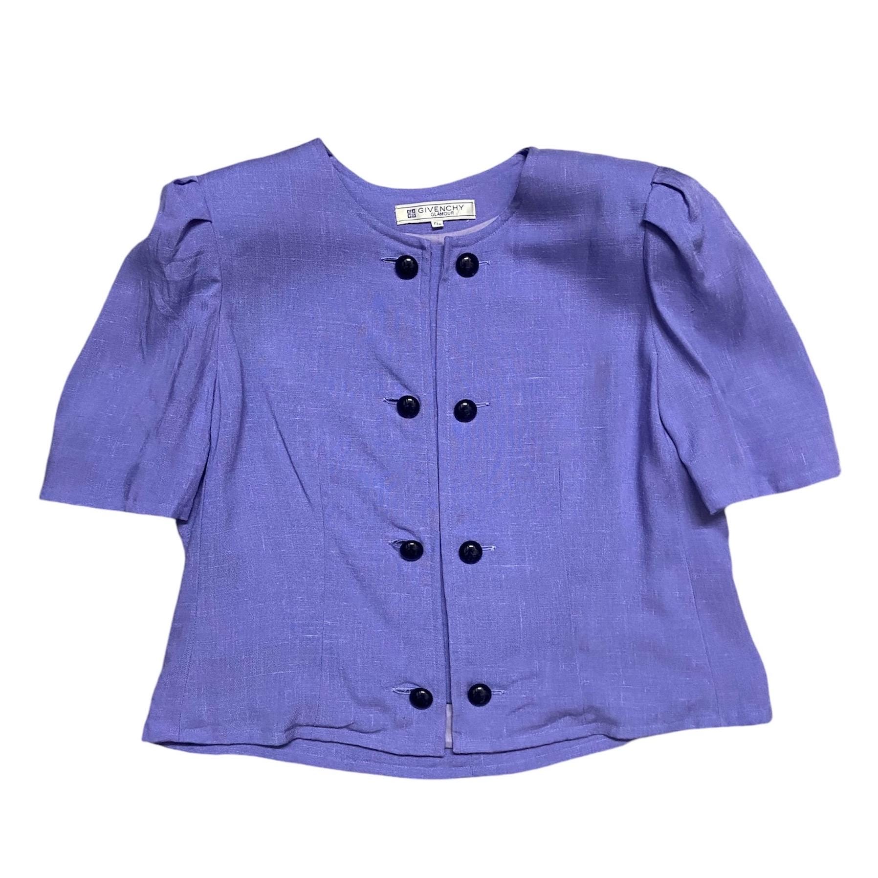 80s GIVENCHY GLAMOUR ウール　ジャケット　襟付き　美品 80s GIVENCHY GLAMOUR ウール ジャケット 襟付き 美品