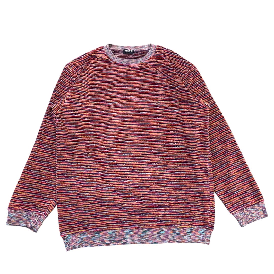 Vintage 90s/y2k Missoni Terry Cloth Loungewear Top | Long Sleeve