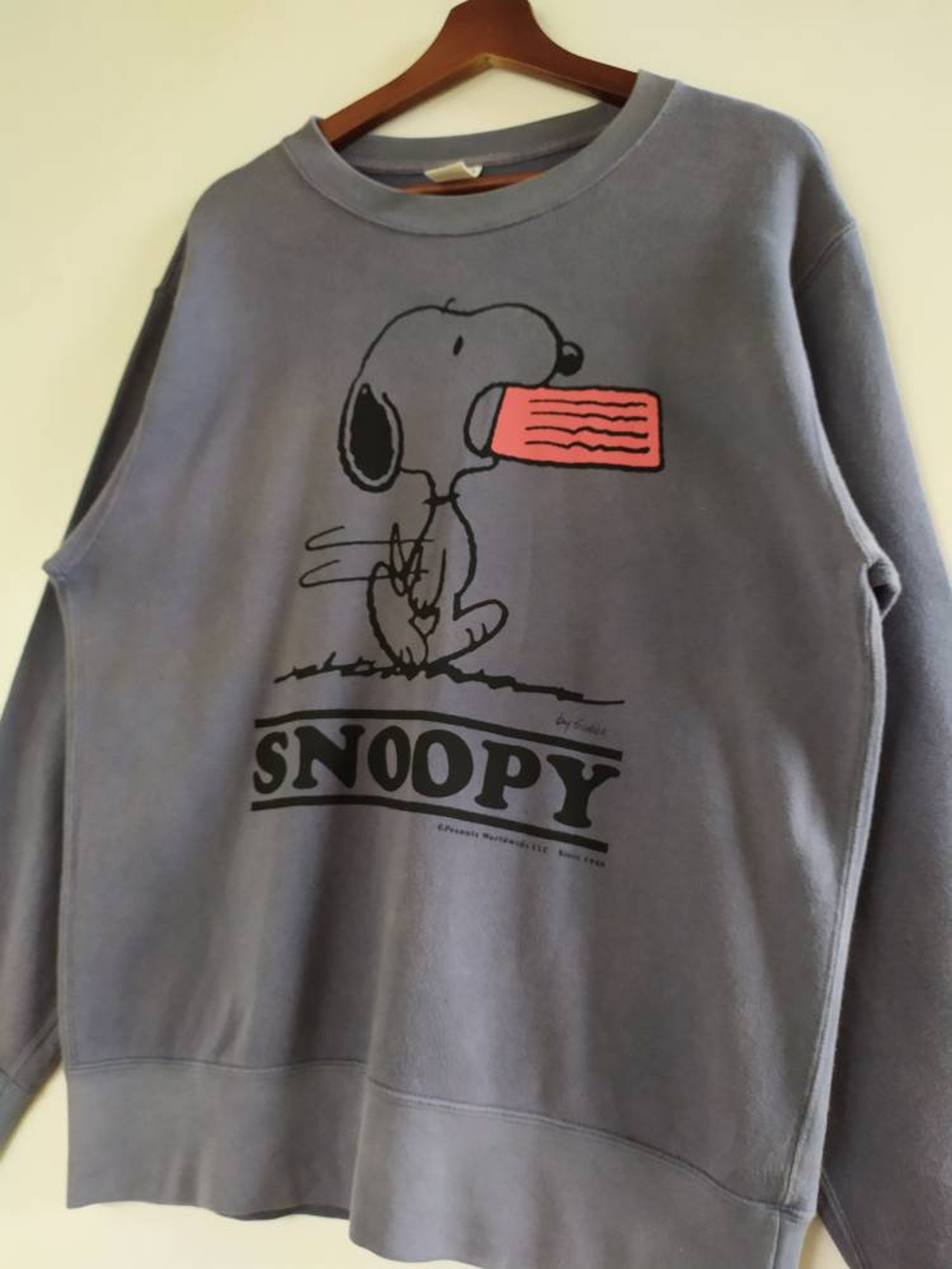 Peanuts Snoopy X Uniqlo Crewneck Pullover Sweatshirt Etsy