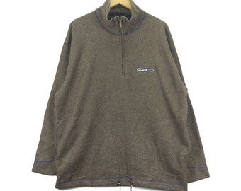 Sudadera Burton Club USA con cordón ajustable en la parte inferior, estilo vintage de los años 80, color marrón, talla grande