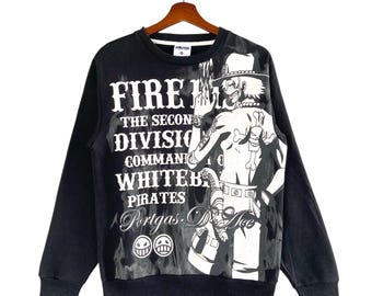 Onepiece Portgas D.Ace Crewneck Sweatshirt size M