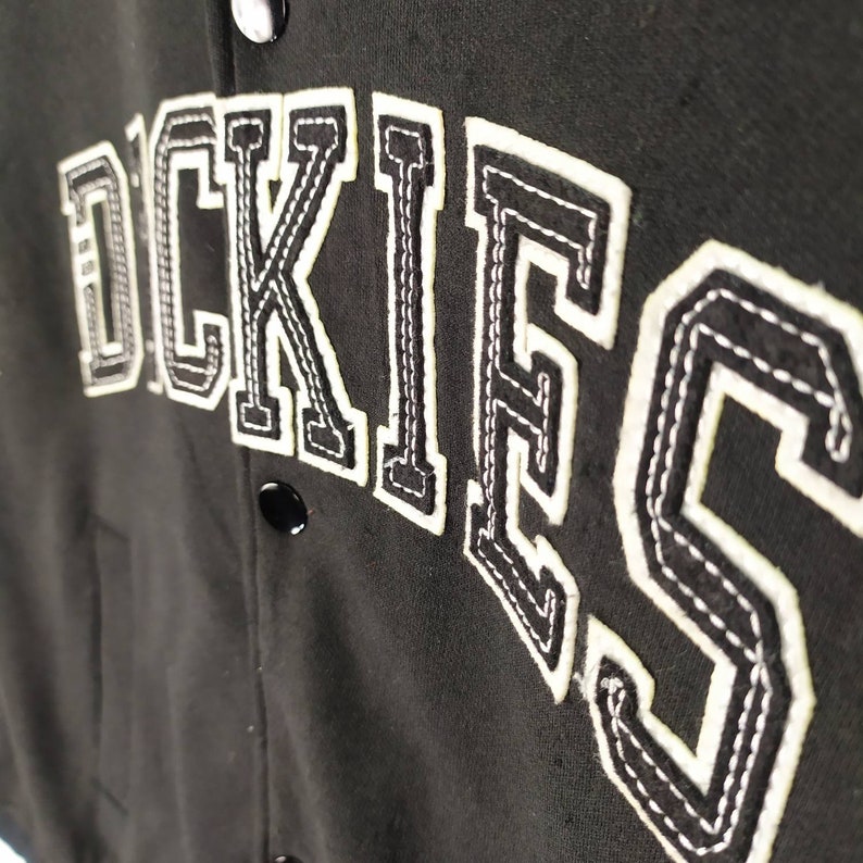 Dickies Embroidery Big Logo Button Ups Sweatshirt | Etsy