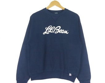 Rare! Vintage L.L.Bean x Russell Athletic Crewneck Pullover Jumper Sweatshirt