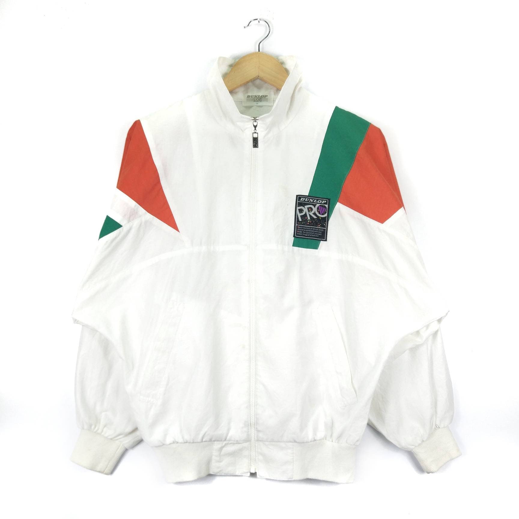 Dunlop Pro Ski Vintage 90s Colour Block Zipper Light Jacket
