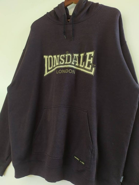 Vintage Lonsdale gran logotipo sudadera con capucha bordada | Etsy México