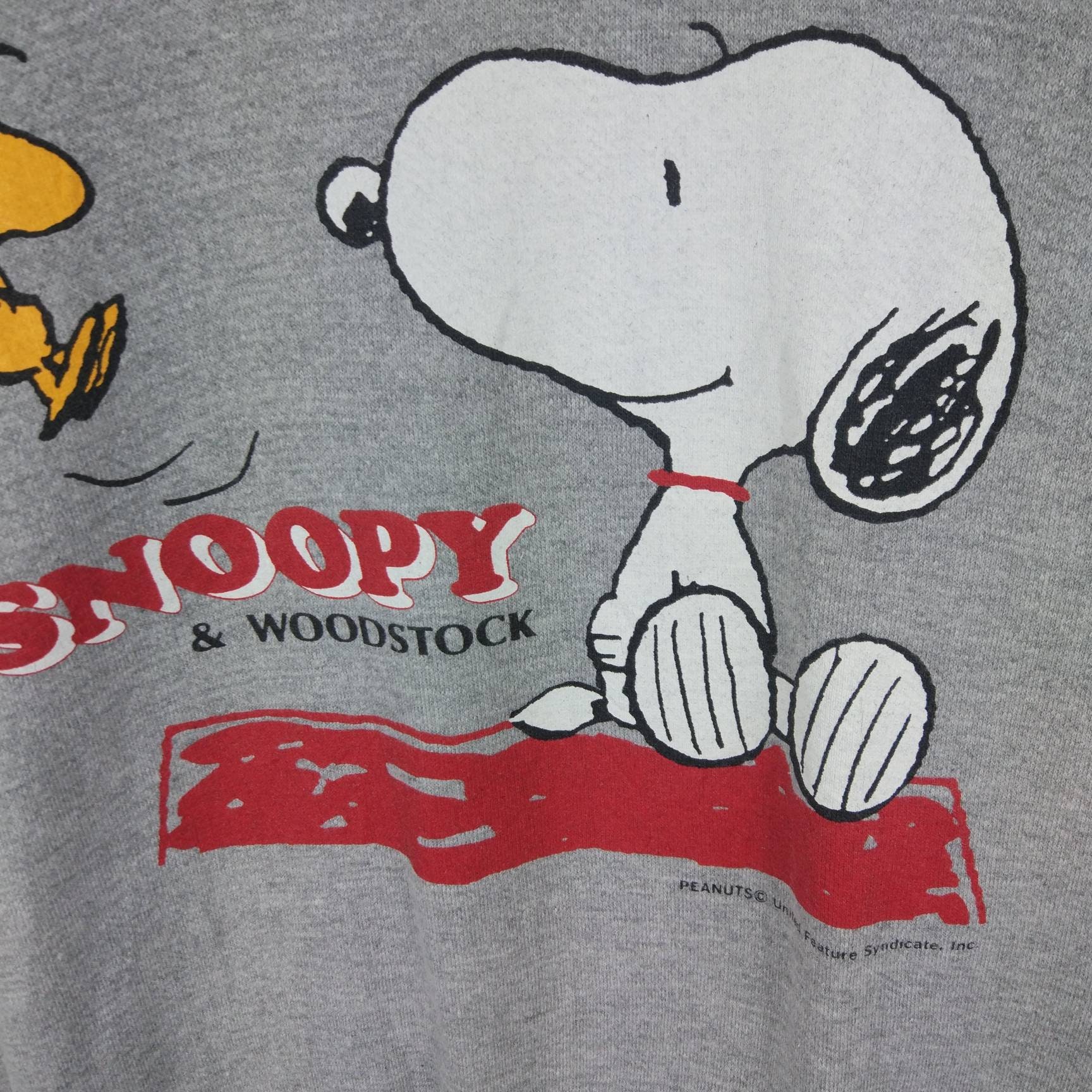 トップス VINTAGE Peanuts Snoopy Sweat MADE IN USA RARE VTG 60s Snoopy Peanuts Crewneck Sweatshirt Pit 13.5