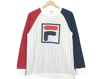 Fila Vintage Big Logo Crewneck Pullover Jumper Sudadera