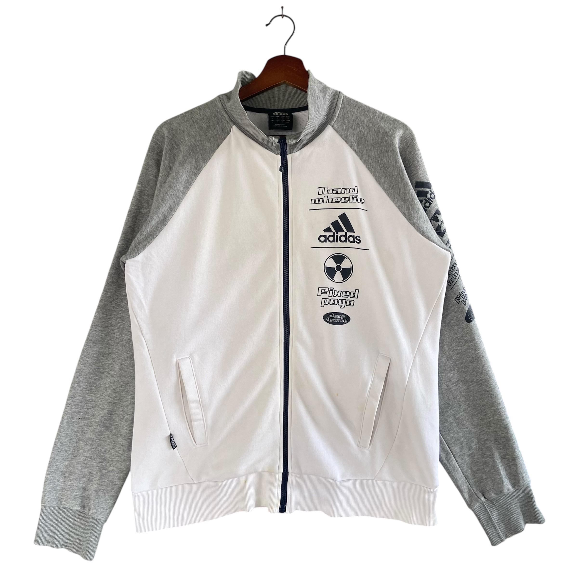 80s 90s 00s ヴィンテージ　フードベスト　シティーボーイ Vintage Adidas Fixed Pogo Fullzip Sweater - Etsy