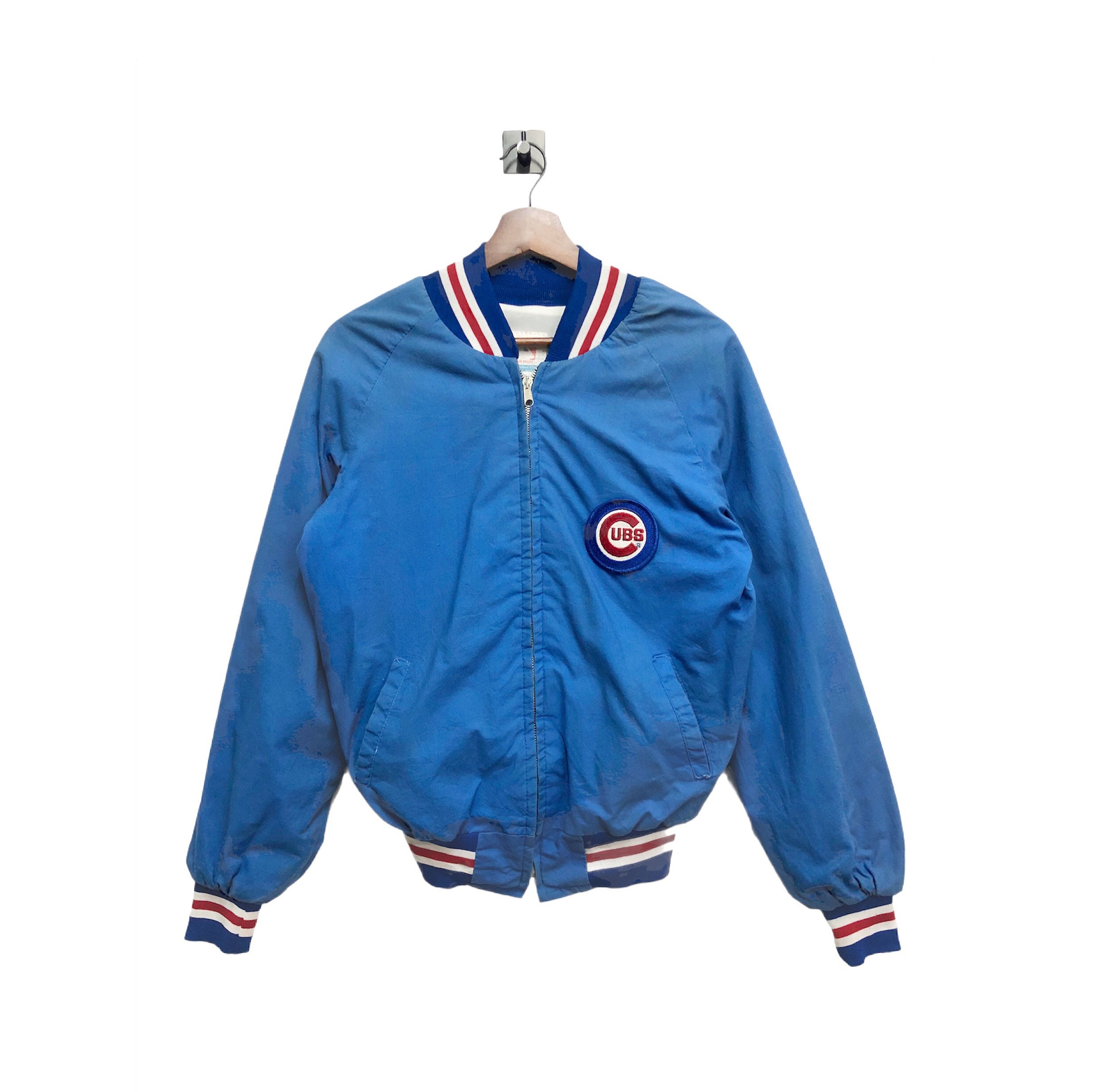 Starter Chicago Cubs Hooded Nylon Full-Zip Jacket M / Cubs Blue Mens Sportswear