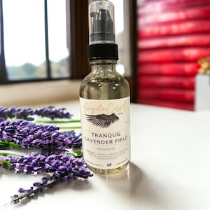 Massage Oil: Tranquil Lavender Field 2oz.