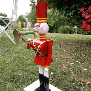 Wooden soldier version with trumpet. Toy soldier, Babes in Toyland.