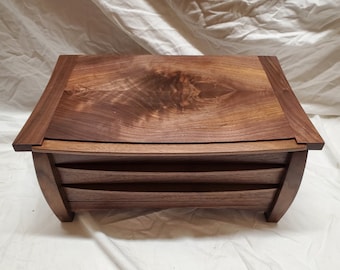 3 Drawer Jewelry Box - Black Walnut