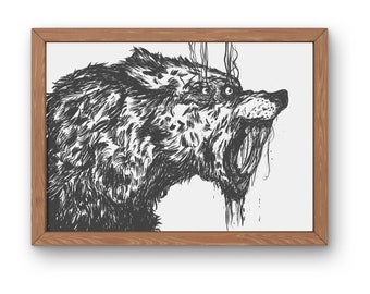 Wolf Illustration Print | DIGITAL DOWNLOAD