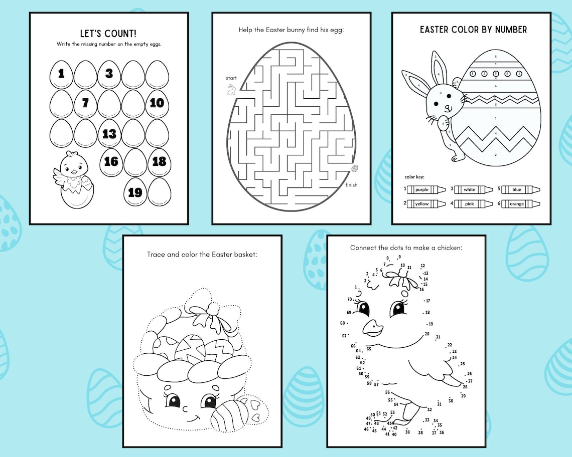 Printable Easter Activity Book Easter Activity for Kids Fun Easter ...