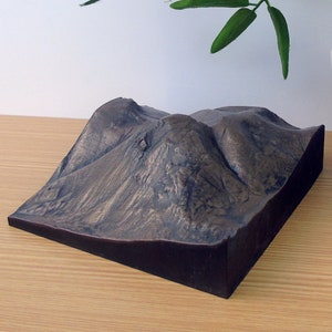 Carte topographique Great Gable avec finition en métal vieilli, Lake District, carte en relief, carte 3D, carte personnalisée, Wainwright, randonnée pédestre, randonnée à pied à Fells