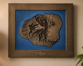 Custom 3D Lake, Sea or River Map – Bespoke Topographical Relief, Any Lake, Coastline or Island