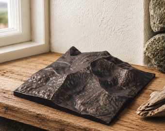 Snowdon Topographical 3D Map, Aged Metal Finishes