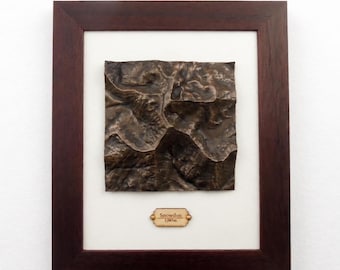 Snowdon 3D Topographical Map | Metal Finish Wall Art, Snowdonia Wales Hiking Gift
