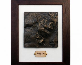 Scafell Pike 3D Topographical Map, Aged Metal Finishes, Lake District Wall Art