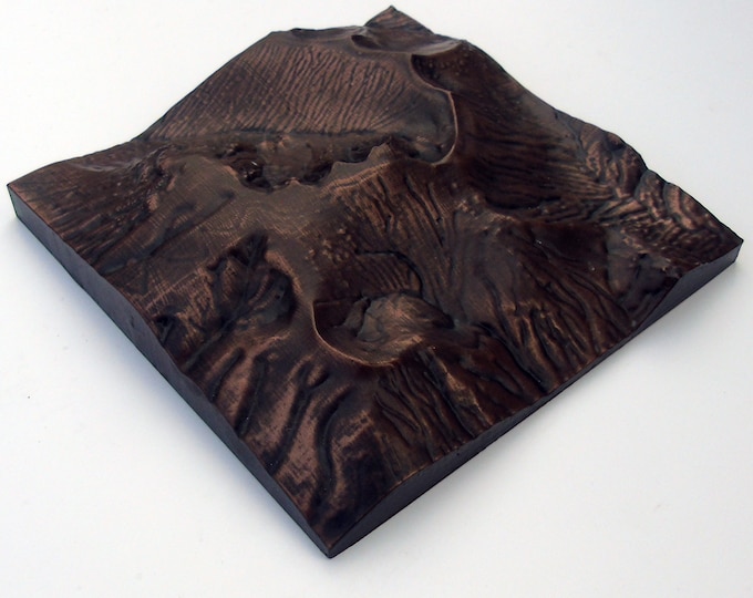 Ben Nevis Topographical Map in Aged Metal Finish, Relief Map, 3D Map, Custom Map, Scotland, Three Peaks, Silver finish, hand made