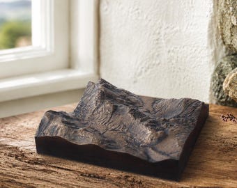 Haystacks Topographical Map, Aged Metal Finish 3D Model, Lake District Map Gift
