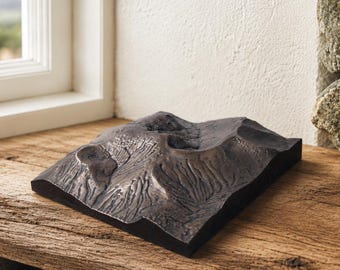Ben Nevis Topographical 3D Map, Aged Metal Finishes, Scotland