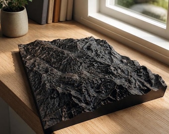 Custom 3D Map – Laptop Sized - Any Location Worldwide | Topographical Terrain Map (35cm x 25cm)