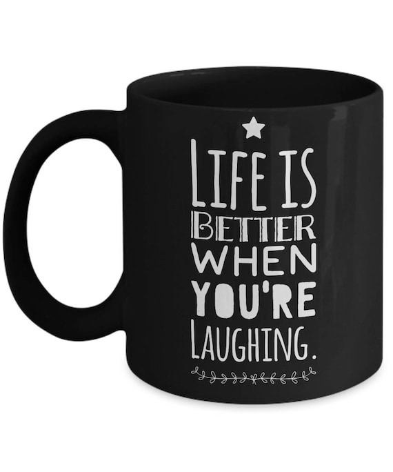 Love Laughter Quotes Funny Coffee Mug Live Love Laugh | Etsy