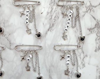 Kpop Bias Pin | Bag Charm | Denim Jacket Pin | Handmade Accessory
