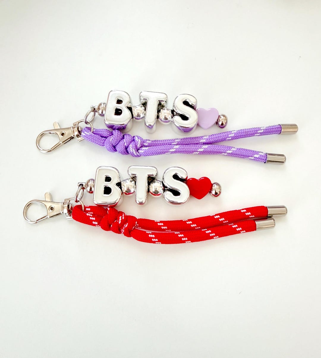BTS Paracord Keychain | Kpop Army Keychain | Purple BTS Inspired ...
