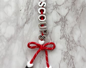 Seventeen Bias Paracord Charm | Kpop Bag Accessory, Silver Letter Beads