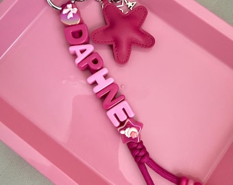 Custom Paracord Bag Charm | Personalized Beaded Charm | Build Your Own Charm | Custom Keychain