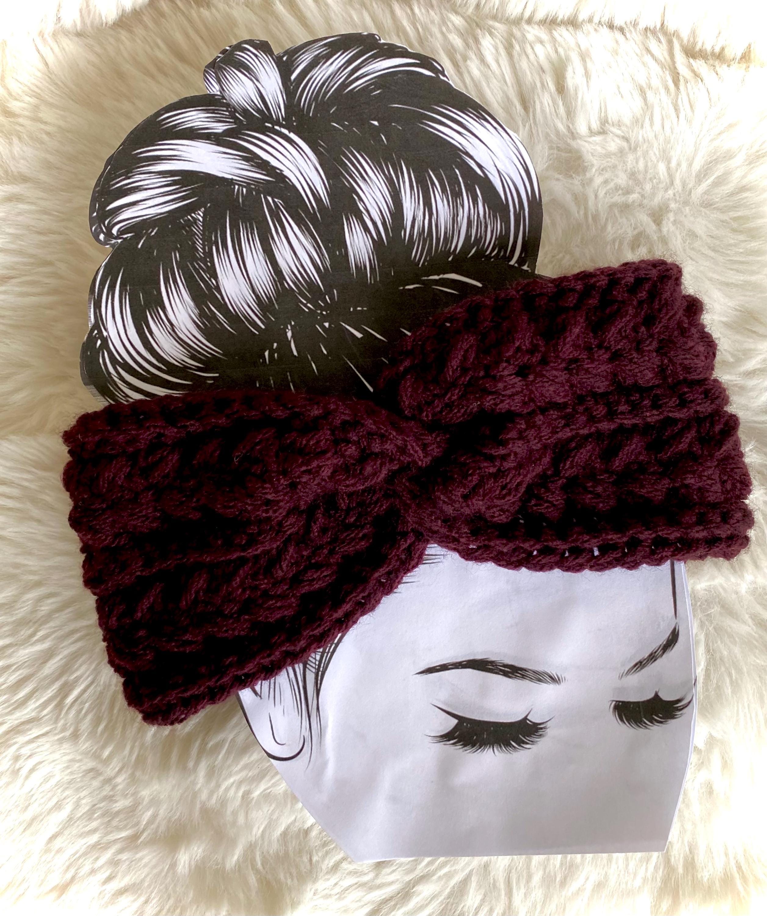 Burgundy Ear Warmers - Etsy display picture 1