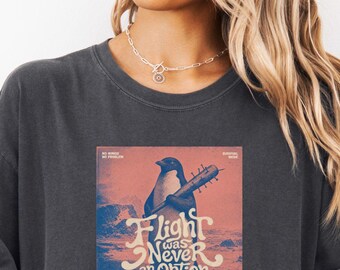 Flight Was Never an Option T-Shirt | Vintage Guitar Surfer Graphic